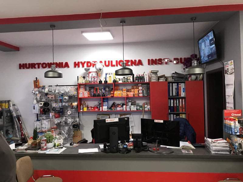 Lada obsługi w Hurtowni Hydraulicznej INST-BUD